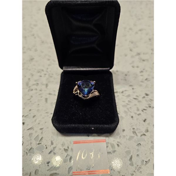 925 Sterling Silver Mystic Topaz Ring size 9-1/4