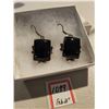 Image 2 : 925 Sterling Silver Earrings with Black Stones