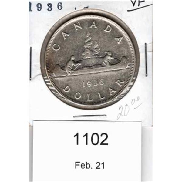 1936 Canadian Silver Dollar