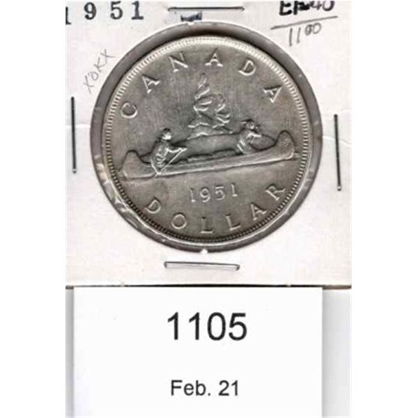 1957 Canadian Silver Dollar