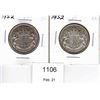 Image 1 : Two 1952 Canadian Fifty Cent Piece