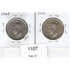 Image 2 : Two 1941 Canadian Fifty Cent Piece