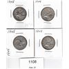 Image 1 : Four 1948 Canadian Quarters