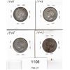 Image 2 : Four 1948 Canadian Quarters