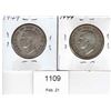 Image 2 : Two 1949 Canadian Fifty Cent Piece