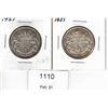 Image 1 : Two 1951 Canadian Fifty Cent Piece