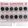 Image 1 : One Set 1999 Canadian Millenium Quarters
