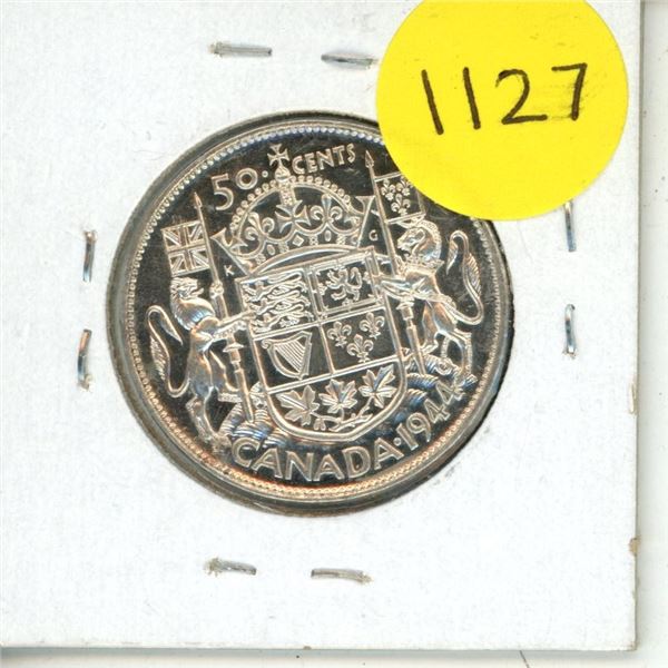 1944 Canada Silver 50 Cents.
