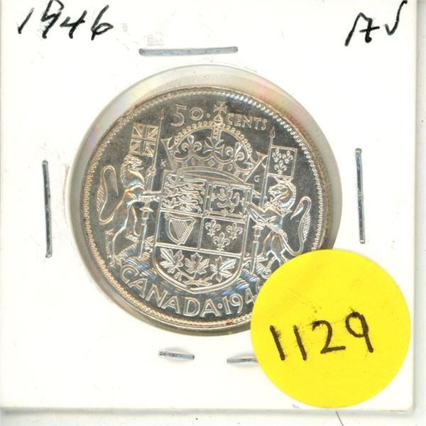 1946 Canada Silver 50 Cents.