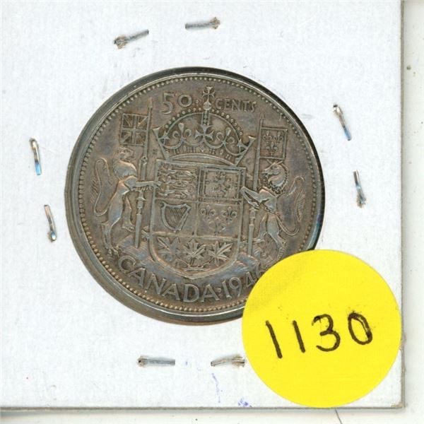 1946 Canada Silver 50 Cents.
