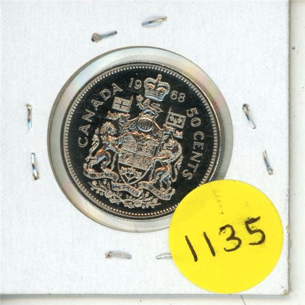 1968 Canada Proof Like 50 Cents.