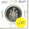 Image 1 : 1981 Canada Proof Like 50 Cents.