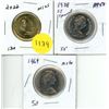 Image 1 : 2022 Canada Proof Like One Dollar, 1978 and 1969 Canada 50 Cents Coins.