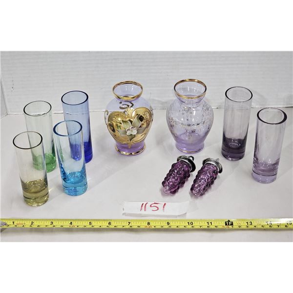 Lot of Assorted Colourful Glassware etc.
