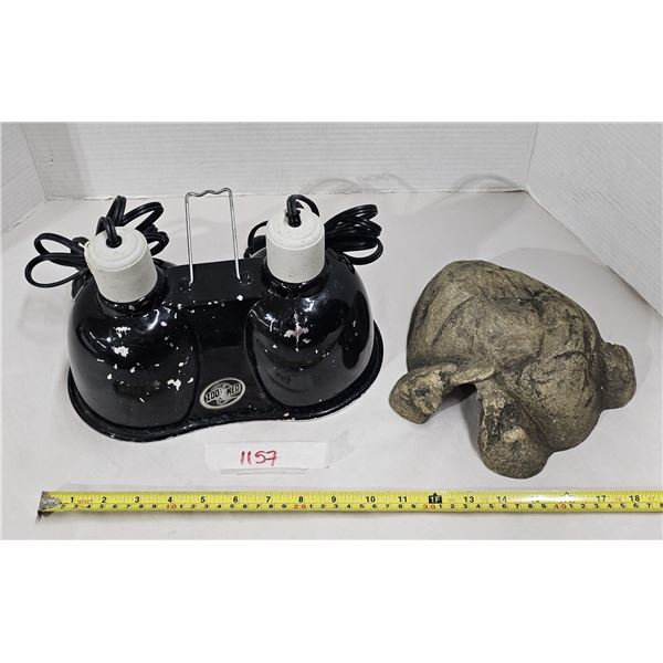 Terrarium Lamp and Reptile Shelter/Cave