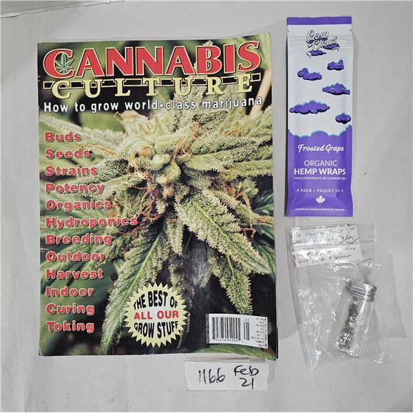 2002 Cannabis Culture Magazine w/ Hemp wraps and seeds