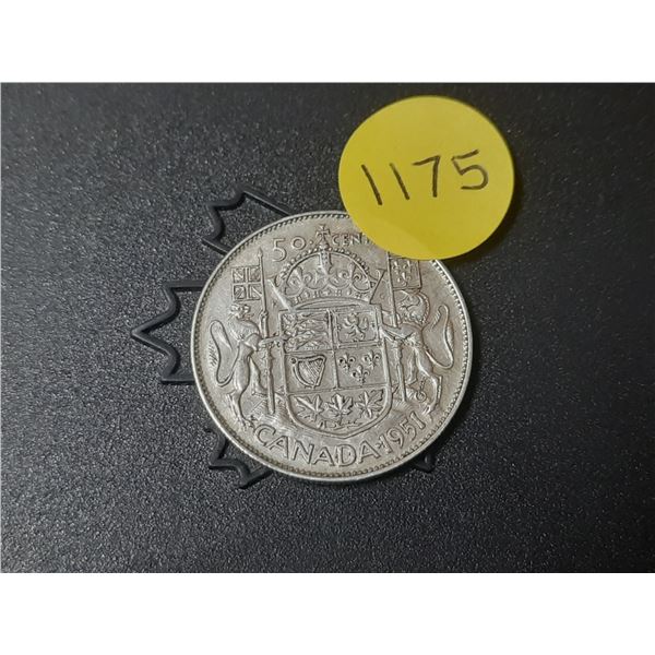 1951 Canada Silver 50 Cents.