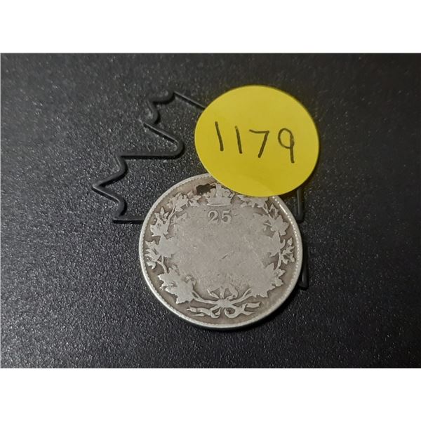 1900's Canada Silver 25 Cents. (Mystery Year)