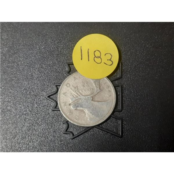 1941 Canada Silver 25 Cents.