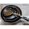 Image 2 : Set of 4 cast iron frying pans- 6", 9", 10", 12"