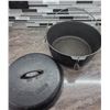 Image 3 : Vintage findley no.9 cast iron dutch oven- 10"W by 4.25" deep