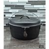 Image 4 : Vintage findley no.9 cast iron dutch oven- 10"W by 4.25" deep