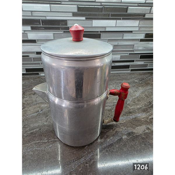Vintage aluminum coffee maker