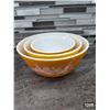 Image 1 : Set of 3 vintage butterfly gold pyrex nesting bowls