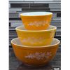 Image 3 : Set of 3 vintage butterfly gold pyrex nesting bowls