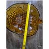 Image 3 : Vintage grape pattern amber glass fruilt bowl