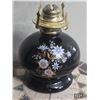 Image 2 : Floral design oil lamp with chimney- 14"H