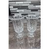 Image 1 : Set of 2 lead and crystal glass cups- 7"H