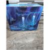Image 3 : Set of 2 lead and crystal glass cups- 7"H