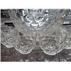 Image 1 : Federal glass yorktown clear thumbprint design punch bowl- not authenticated