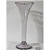 Image 1 : Vintage purple tinged trumpet vase- 12"H