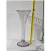 Image 2 : Vintage purple tinged trumpet vase- 12"H