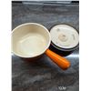 Image 2 : Enameled cast iron flame orange sauce pan- 6"W