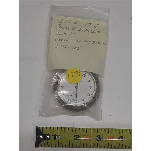 Elgin size 18 pocket watch 17J -serial- 21902080