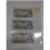 Image 1 : 3- 1973 canadian 1 dollar bills