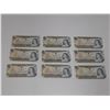 Image 1 : 9- 1973 canadian 1 dollar bills