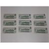 Image 2 : 9- 1973 canadian 1 dollar bills