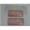 Image 1 : 2- 1974 canadian 2 dollar bills