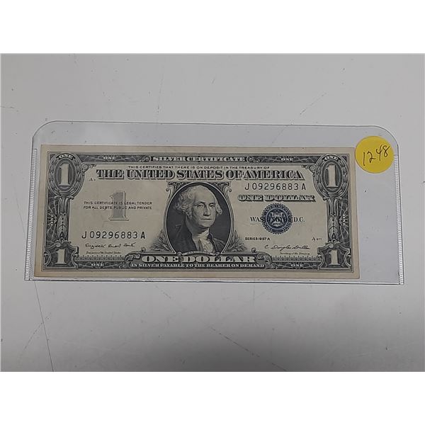 1957-a usa 1 dollar bill