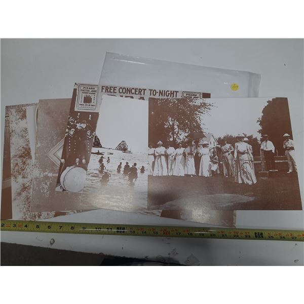 13-11x14" vintage copies of photos- printed on cardboard-