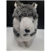 Image 2 : Standing white and black husky dog stuffed plush