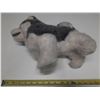 Image 3 : Standing white and black husky dog stuffed plush