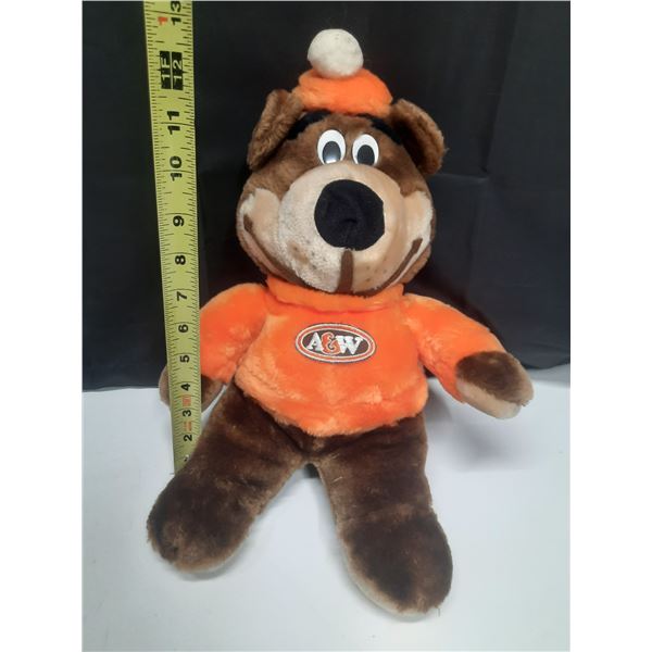 Medium A and W stuffed bear- like new
