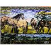 Image 2 : Vintage horse tapestry wall hanging-20" by 38"