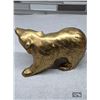 Image 2 : Vintage brass bear- 6" by 3.25"H- 344g