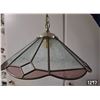Image 2 : Vintage tiffany style stained glass light- 17"W